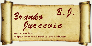 Branko Jurčević vizit kartica